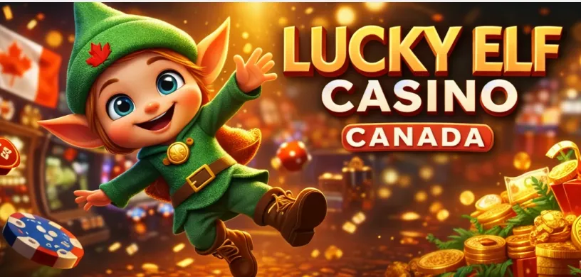Lucky Elf Casino welcome bonus banner for Canada